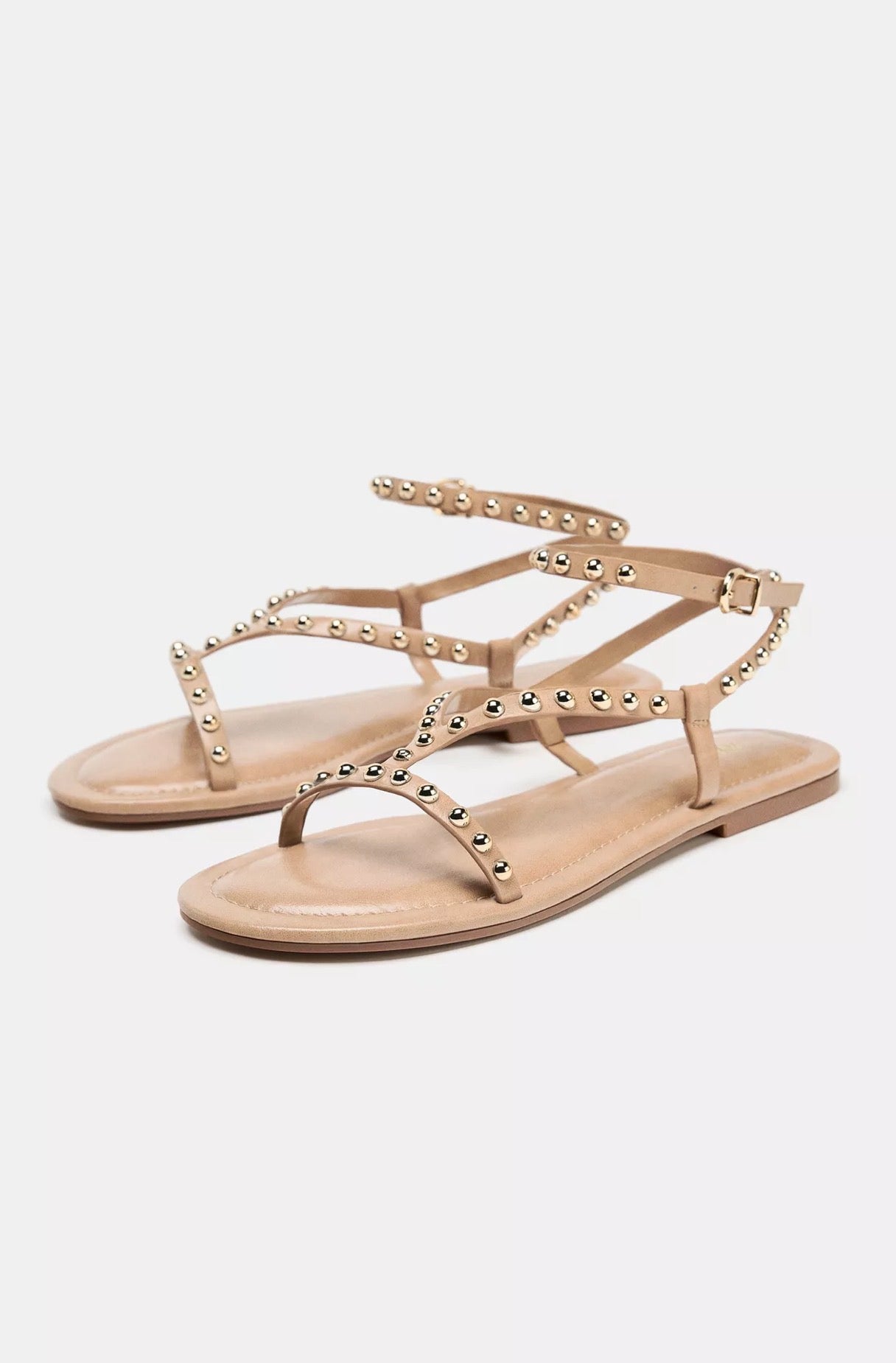 ZARA Metallic Bead Strap Sandal