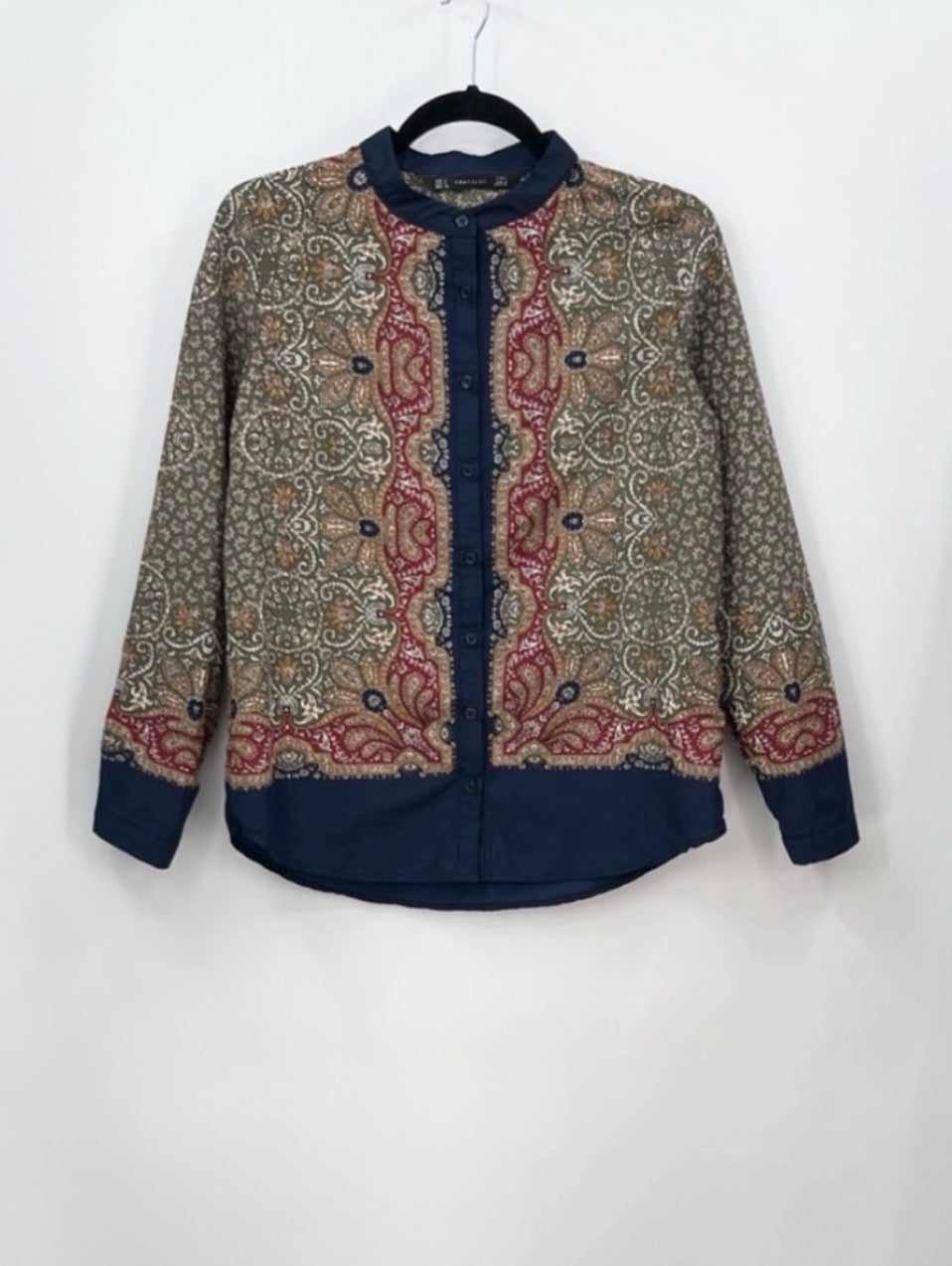 ZARA Paisley Print Blouse