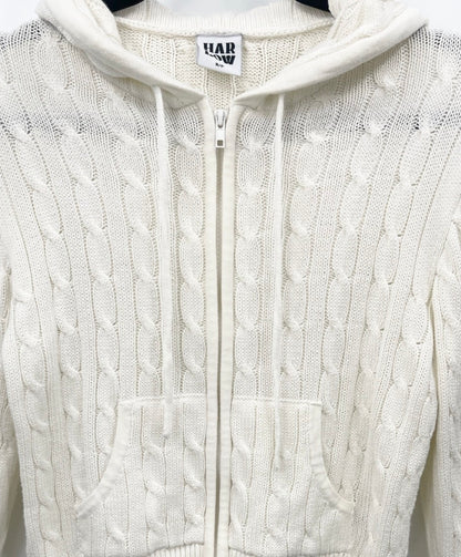 HARLOW Maude Cable-Knit Zip Up Sweater