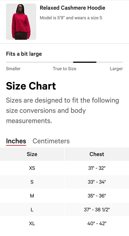 LULULEMON Relaxed Cashmere Hoodie