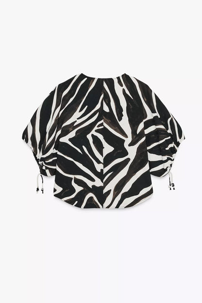 ZARA ZW COLLECTION Animal Print Top