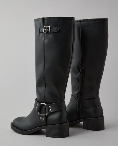 AE Vegan Leather Tall Moto Boot