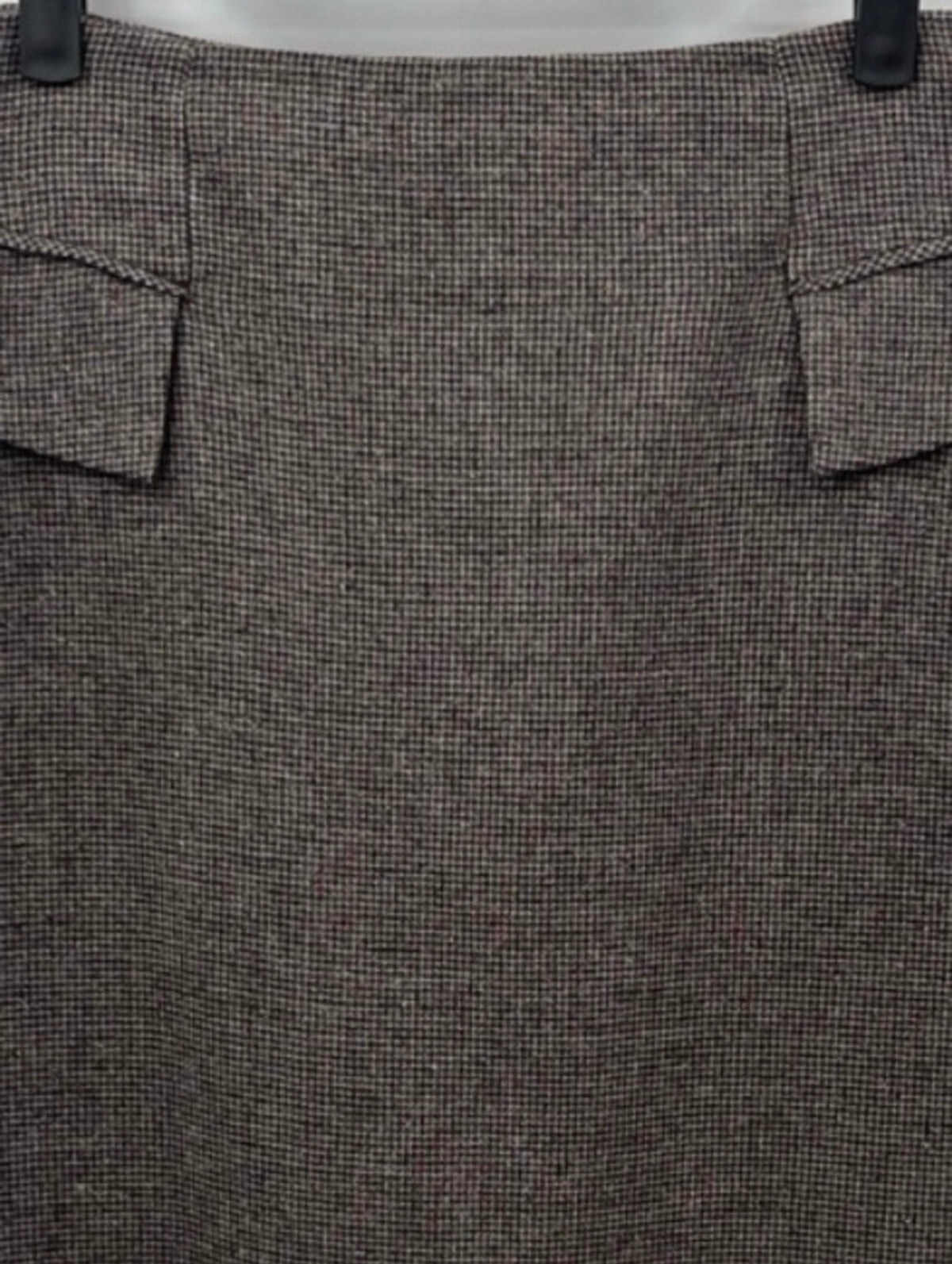 Vintage Archival ARMANI JEANS Wool Pencil Skirt - Brown Tweed Flap Pocket