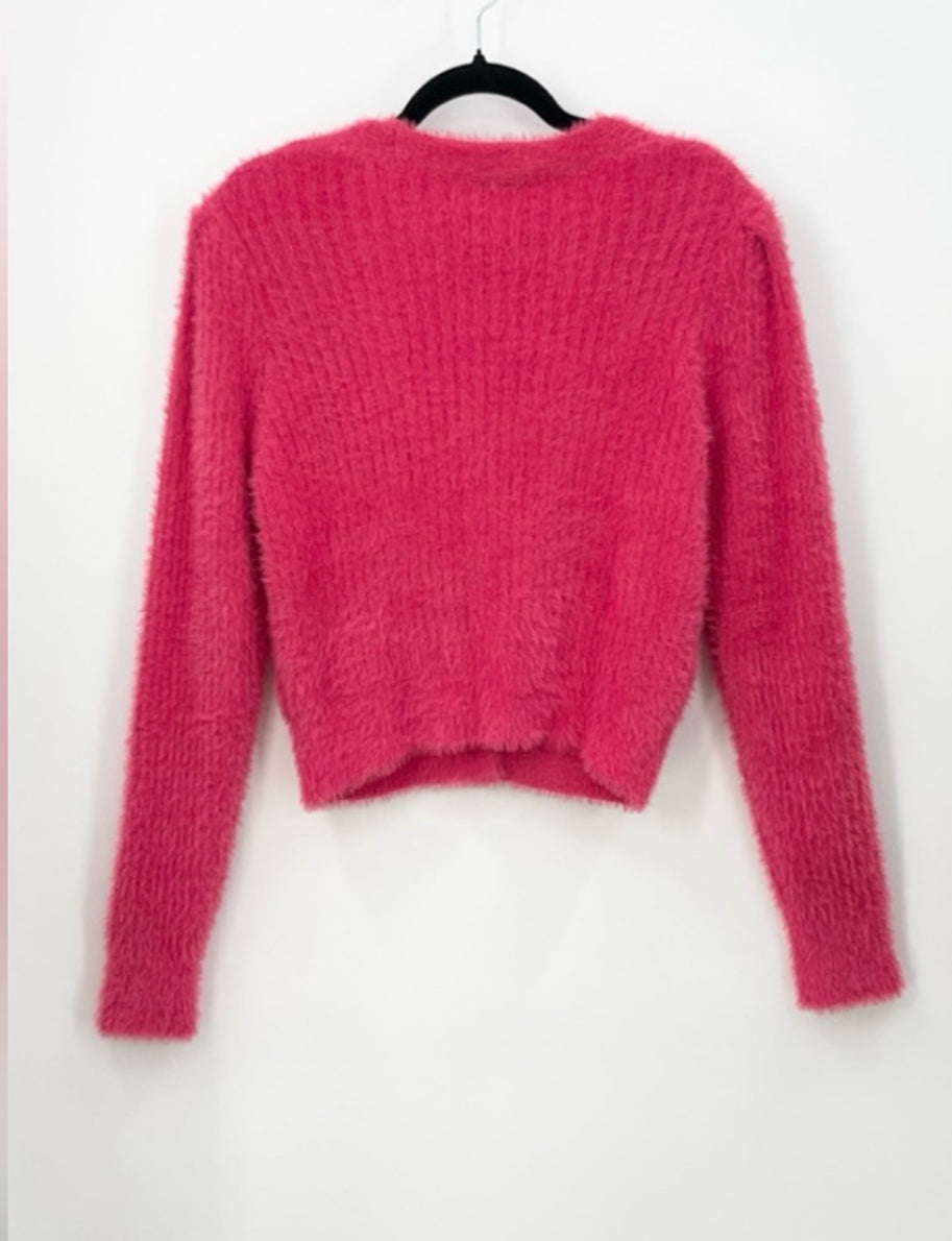 MANGO Fuzzy Knit Cardigan