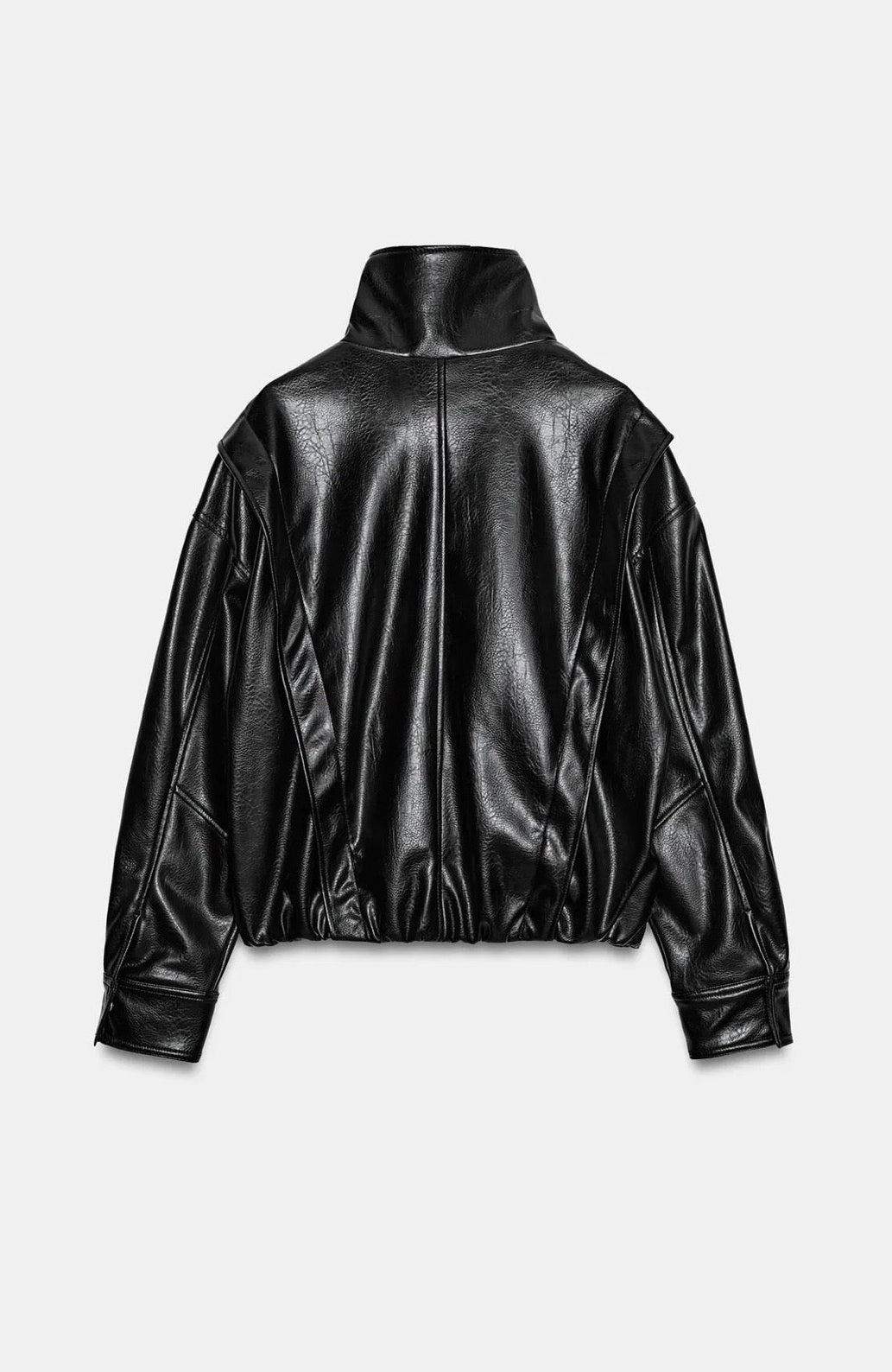 ZARA Faux Leather Bomber Jacket