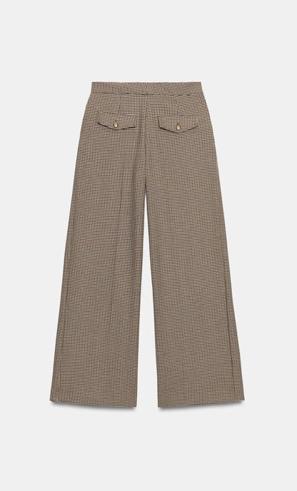 ZARA Wide Leg Darted Pants