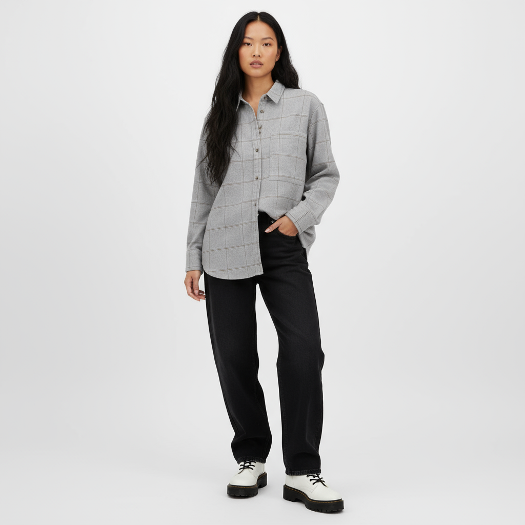 Abercrombie &amp; Fitch Carreaux surdimensionnés
 Chemise de flanelle