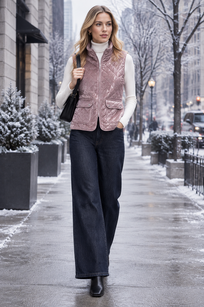 Gilet matelassé Active USA Blush