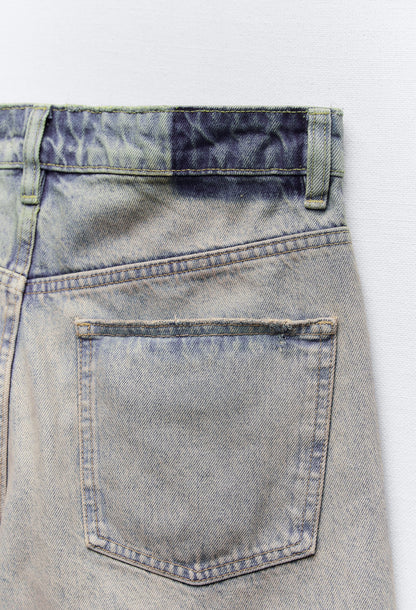 Zara TRF Loose Fit Denim Shorts