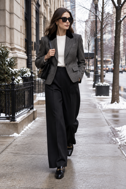 Blazer en laine mélangée American Eagle