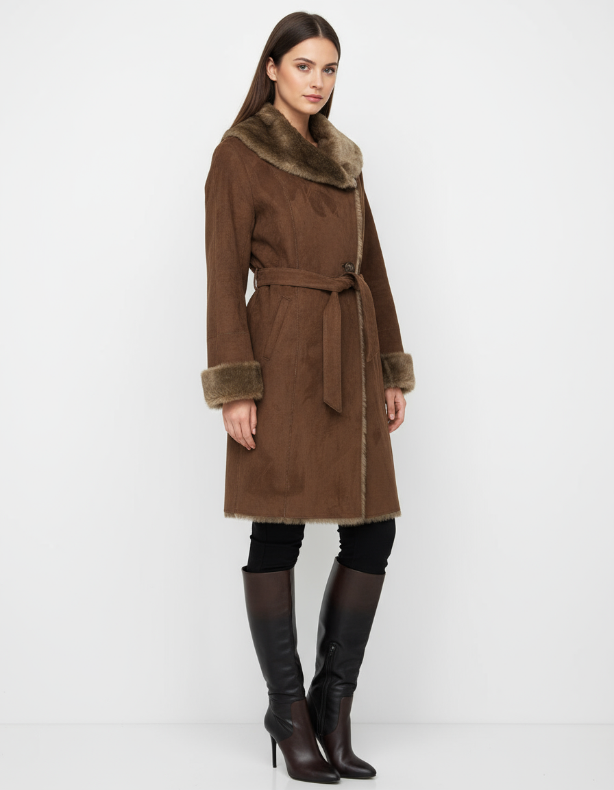 Esprit Faux Suede and Fur Jacket