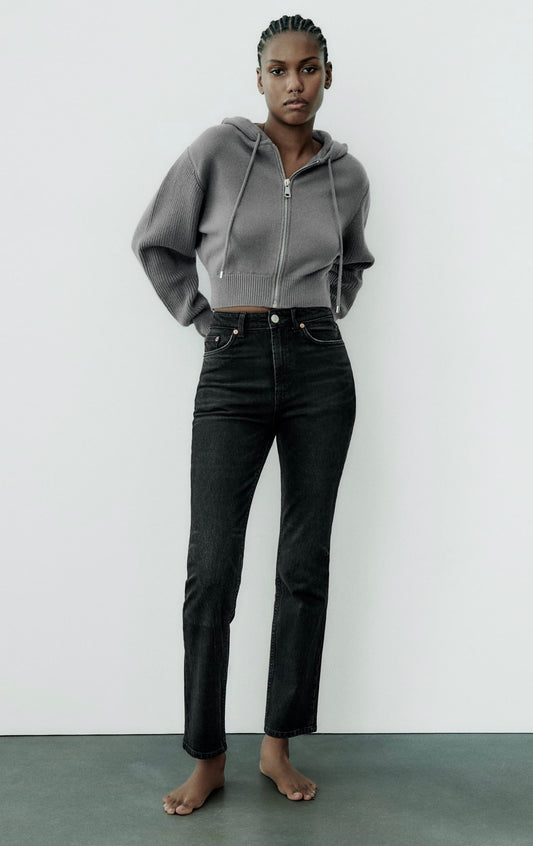 Zara - Stove Pipe - Jean taille haute longueur cheville