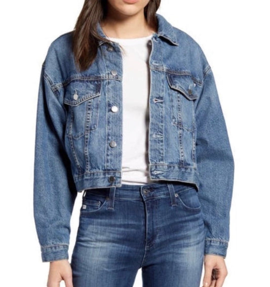 AG Adriano Goldschmied Mirah Cropped Trucker Jean Jacket