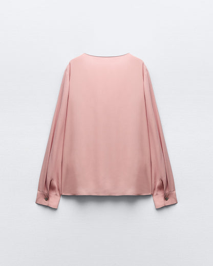 Zara Blouse With Gold Buttons