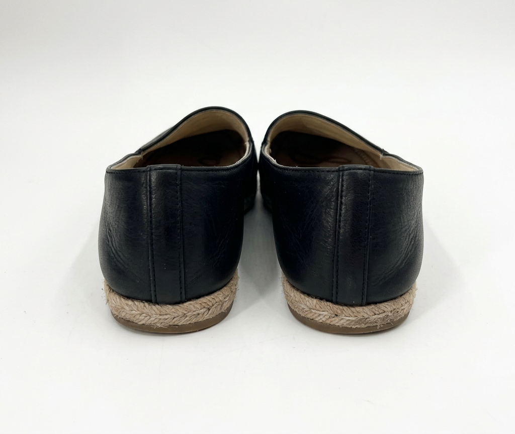 Back of the shoes with a pure-white background