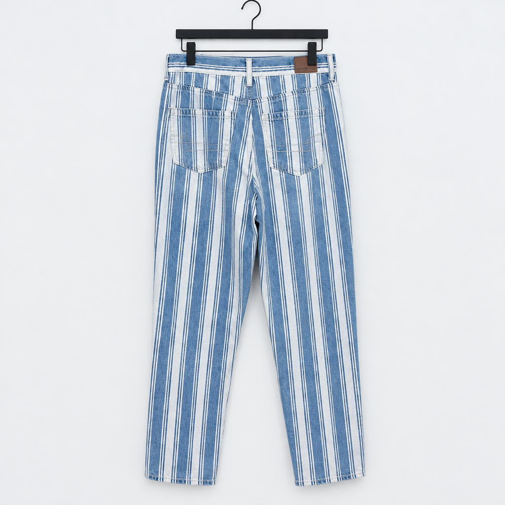 Back view of the jeans with the matching black hanger