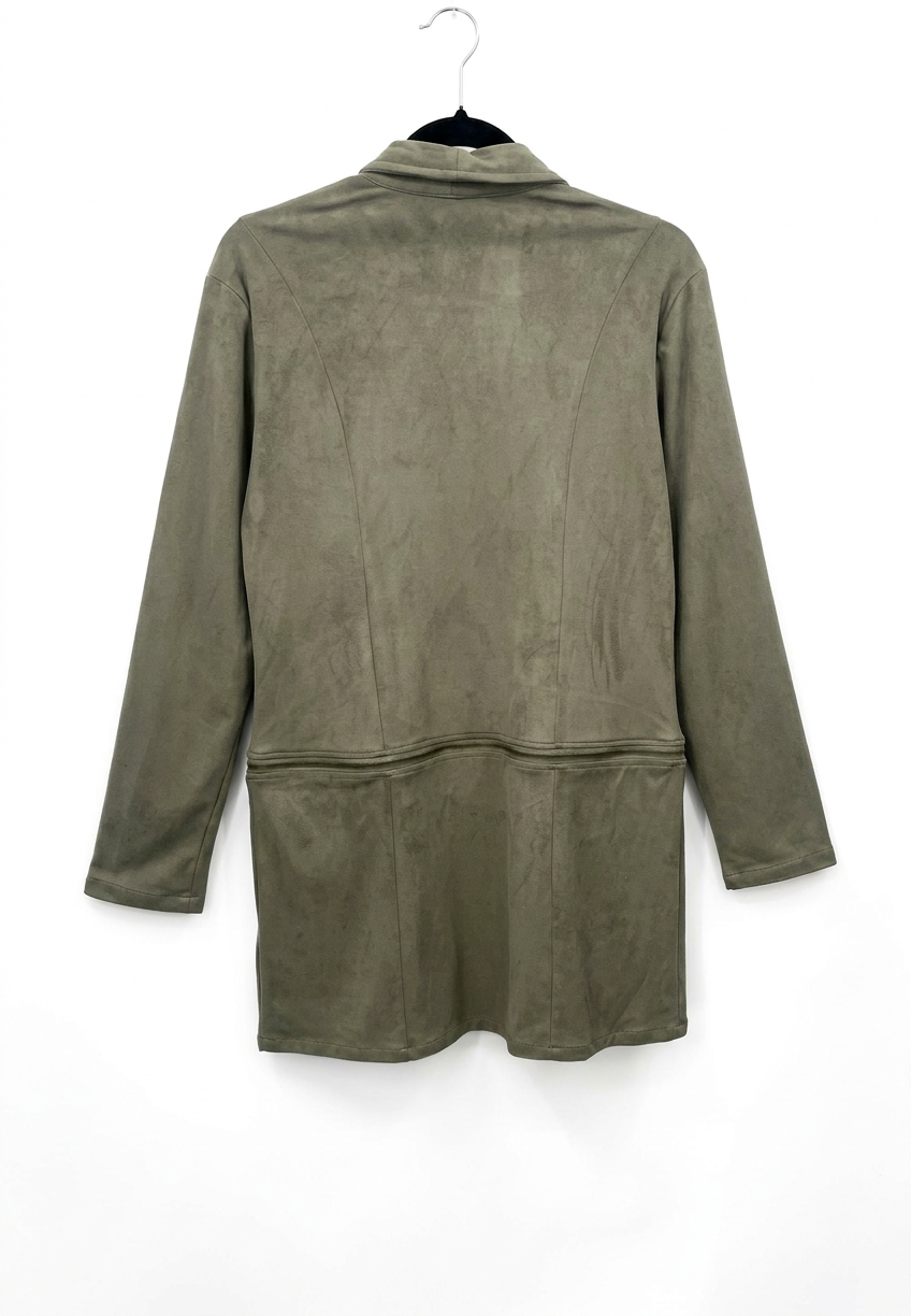 Back view with corrected black velvet hanger