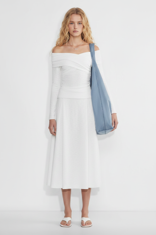 Blue Bag - Blonde Model Shot 2