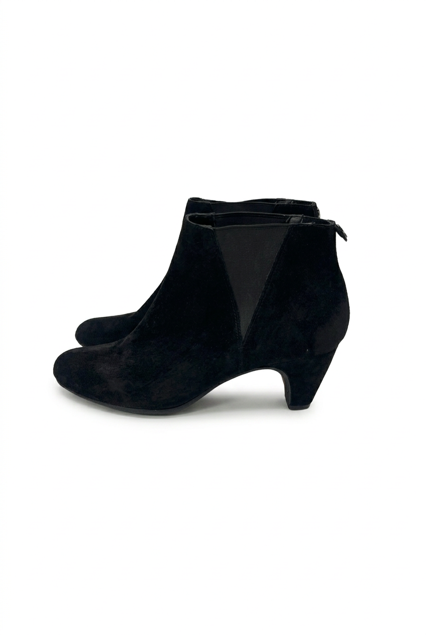 Boots rear view on white background