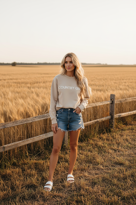 Country Girl Sweatshirt on Model