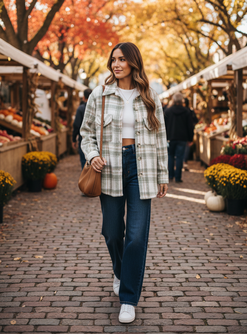 DAVI & DANI Shacket - Autumn Market Styling