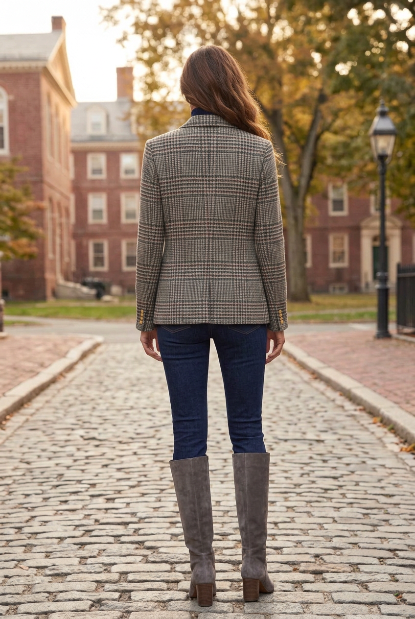 Full-body back view
