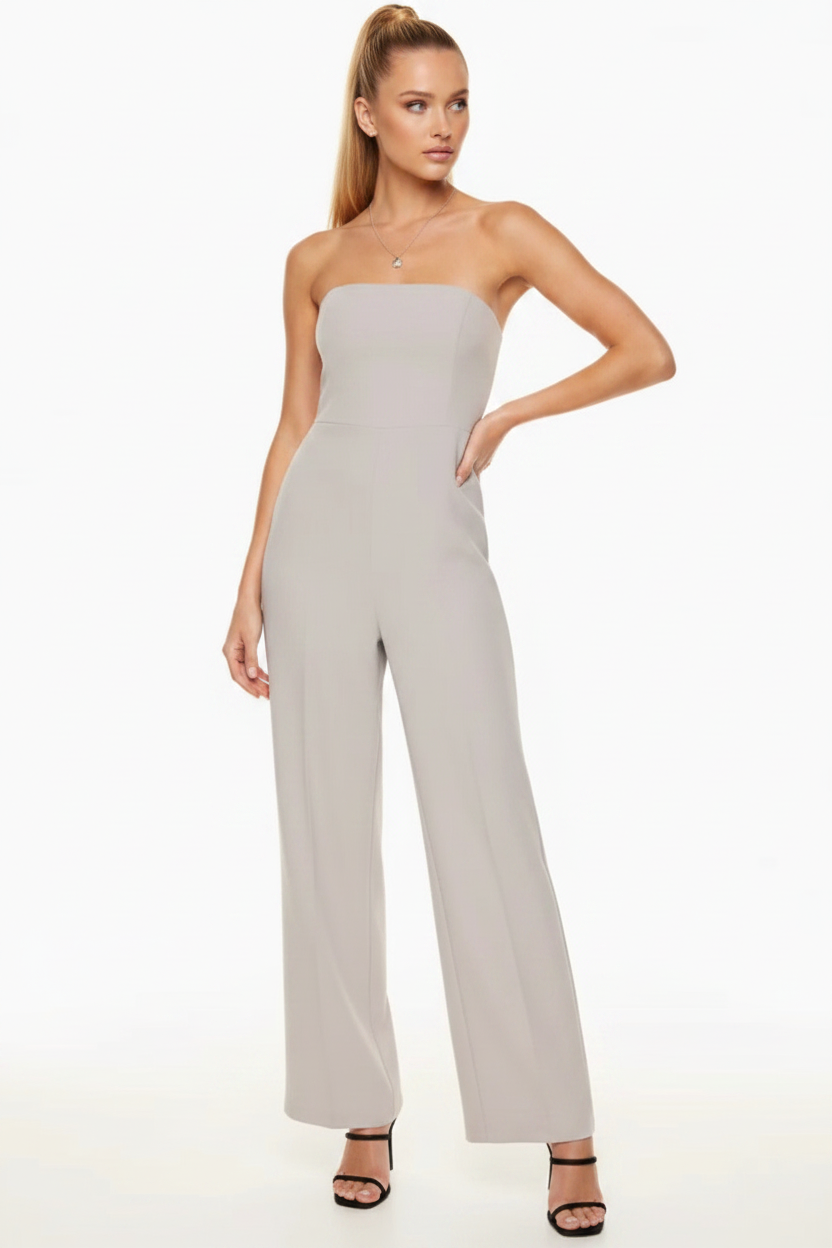 Grey Jumpsuit - 3/4 Angle