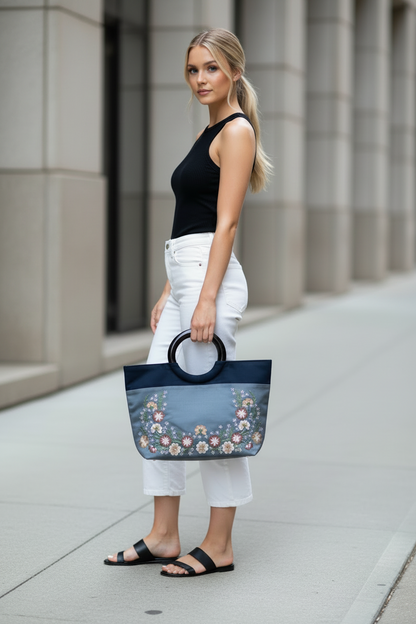Silk Embroidered Handbag