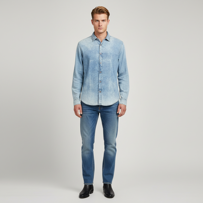 Bugatchi Denim Washed Shirt