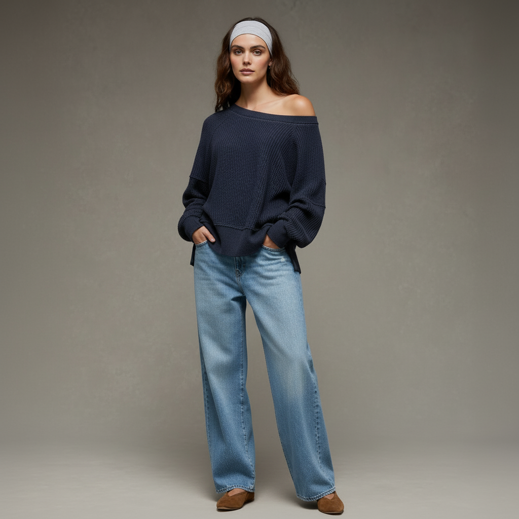 Model with arms crossed