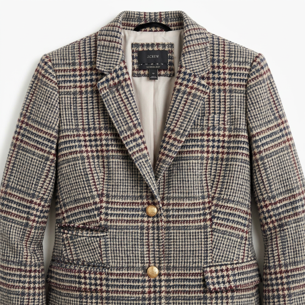 Straightened blazer detail photo with white background