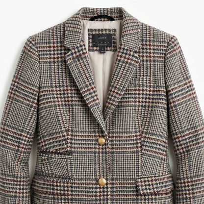 Straightened blazer detail photo with white background