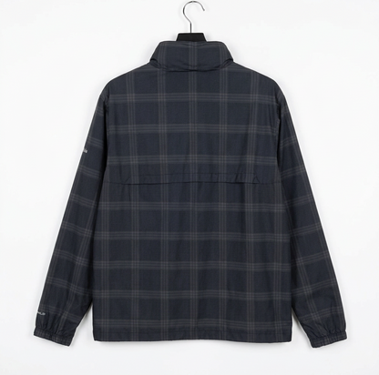 Straightened jacket back on white