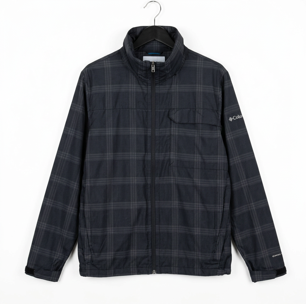 Straightened jacket front on white