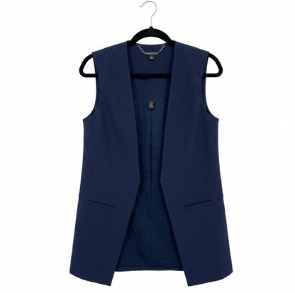Straightened vest front on white