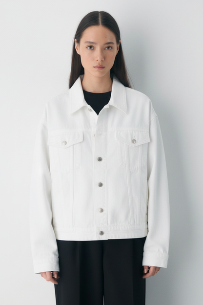 White Denim Jacket on New Model