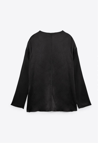 Chemisier effet satiné Zara