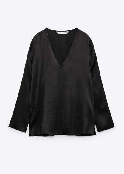 Chemisier effet satiné Zara