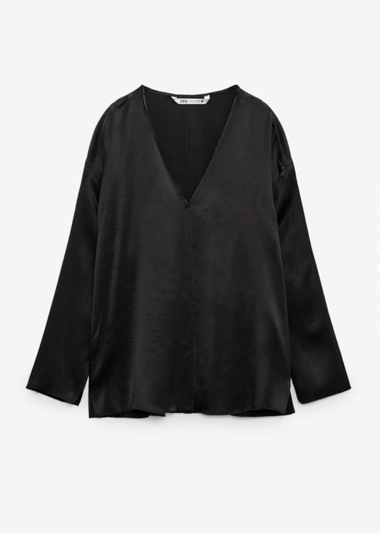 Zara Oversized Satin Effect Blouse