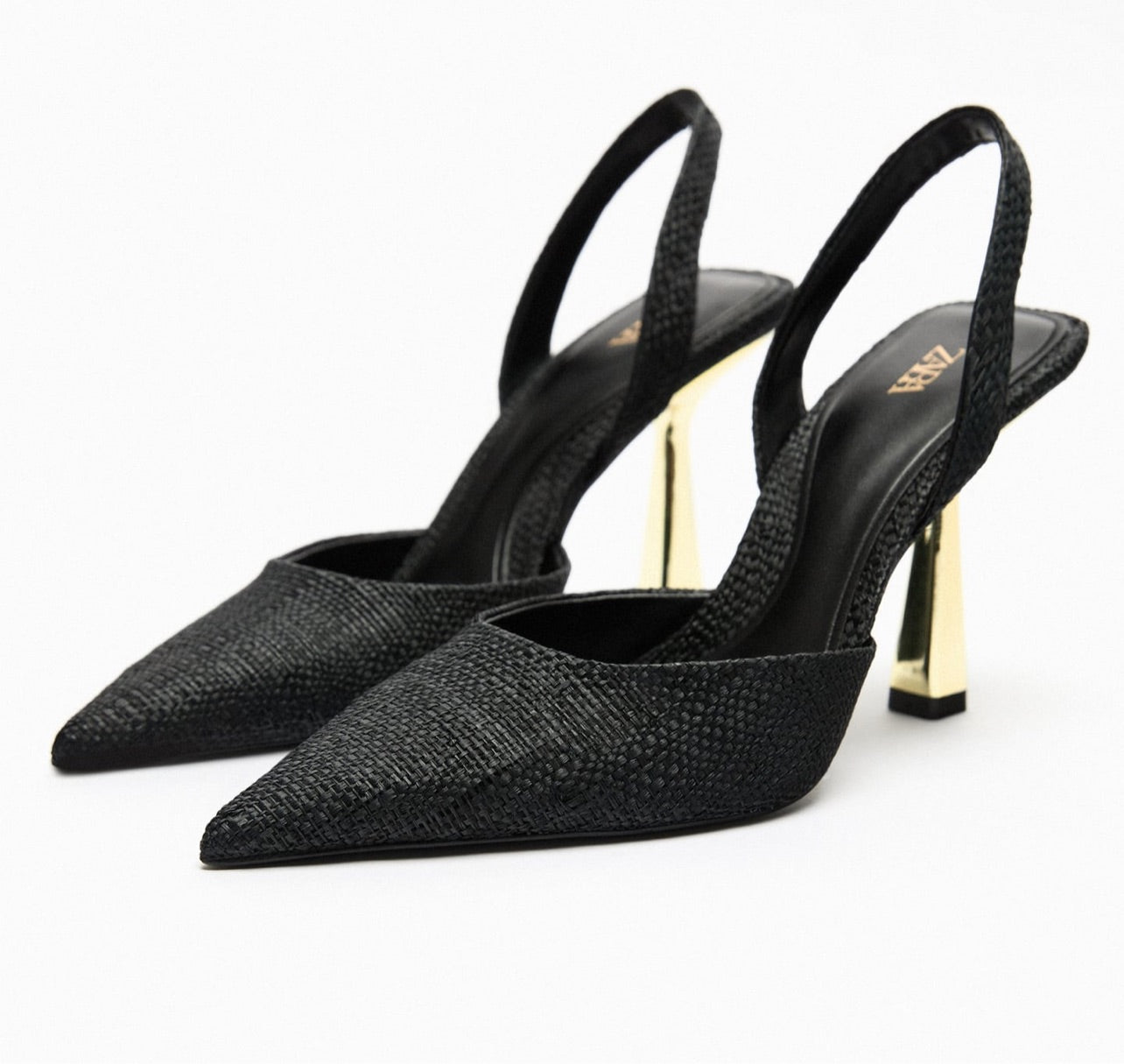 Zara - Escarpins à talons hauts en raphia