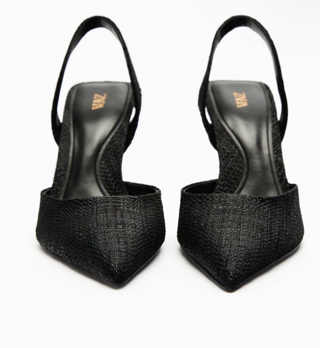 Zara - Escarpins à talons hauts en raphia