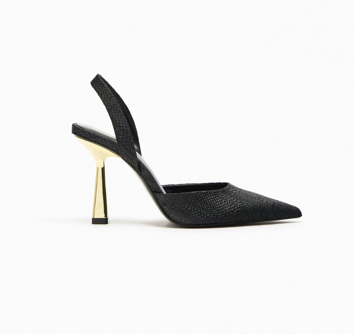 Zara - Escarpins à talons hauts en raphia
