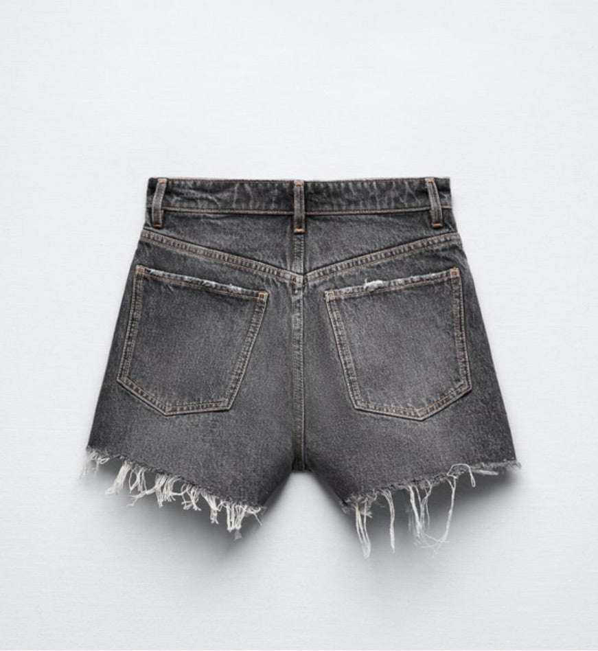 Zara High Rise Denim Shorts