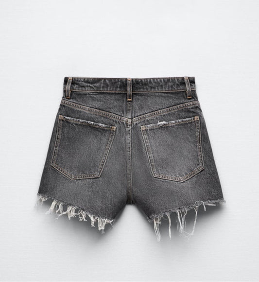 Zara High Rise Denim Shorts