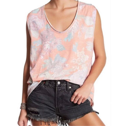 Free People - Débardeur taille haute à fleurs Gardenia
